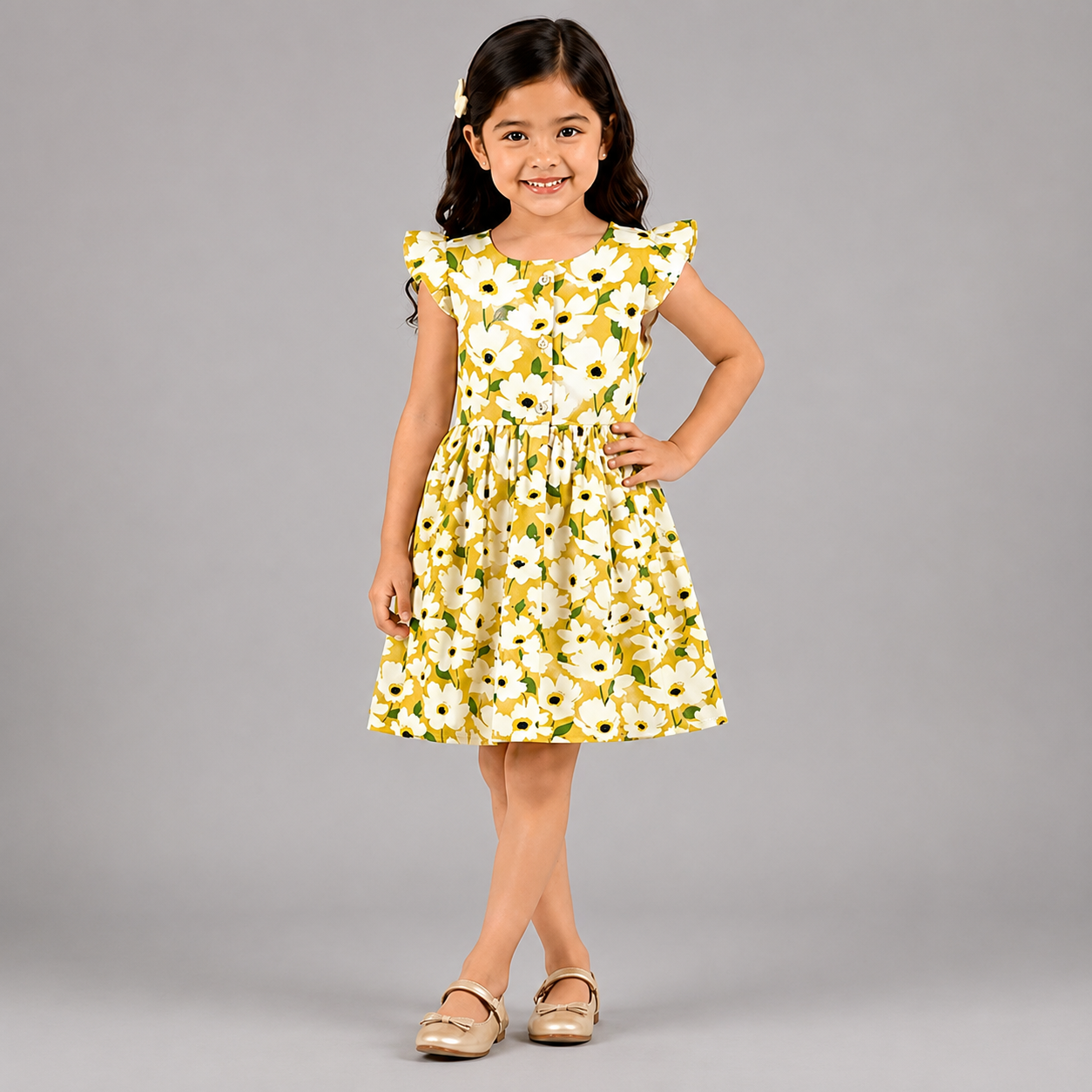Urban Jipsy Girls Daisy Bloom Fit & Flare Dress