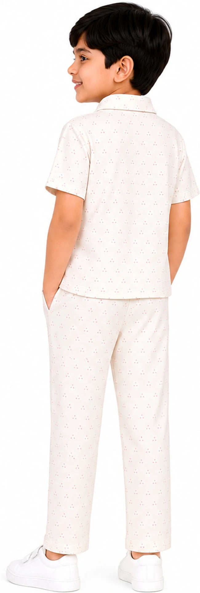 Urban Jipsy Baby Boys Printed Cotton Kids Nightwear (White Pack of 1)