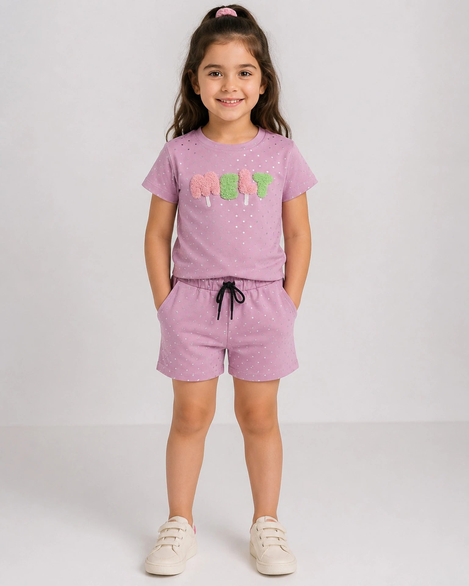 Urban Jipsy Girls Casual T-shirt Trouser (Purple, Pack of 1)