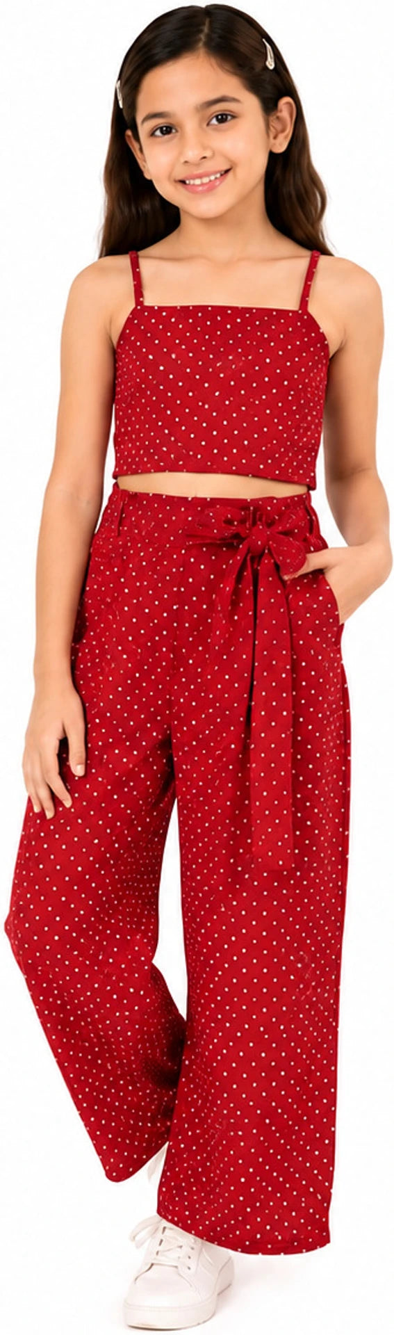 Urban Jipsy Girls Casual Top Shorts (Red, Pack of 1)