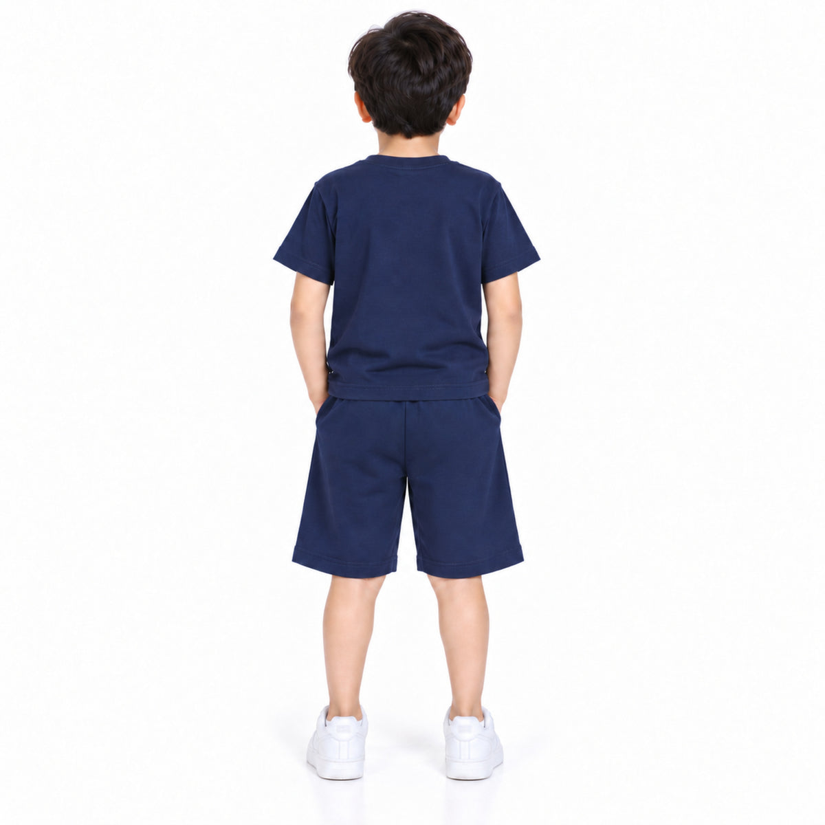 Urban Jipsy Boys Navy Monkey Graphic T-Shirt and Shorts Co-ord Set
