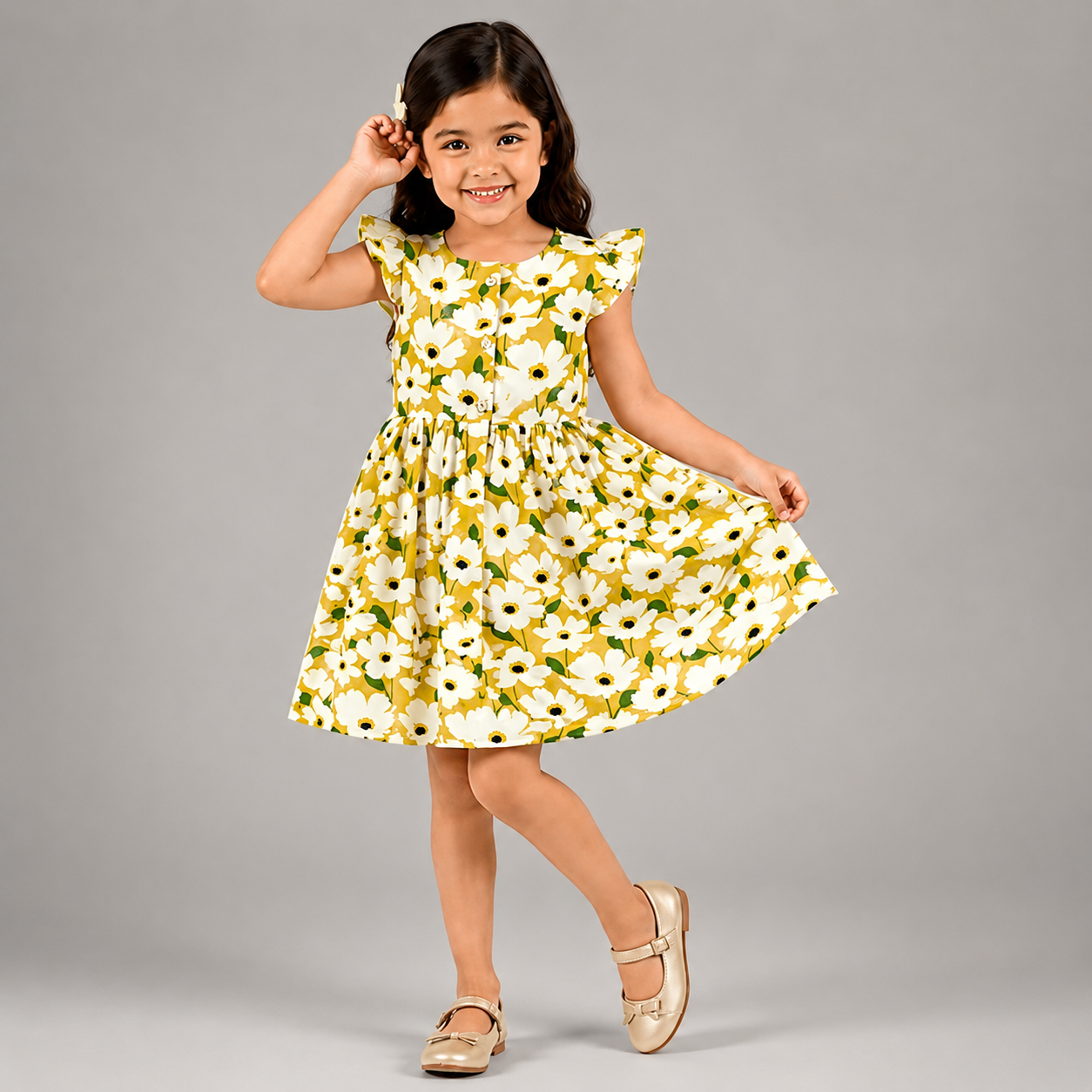 Urban Jipsy Girls Daisy Bloom Fit & Flare Dress
