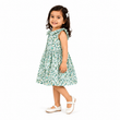 Urban Jipsy Girls Green Floral Fit & Flare Cotton Dress