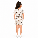 Urban Jipsy Girls Stay Magical Printed Cotton Co-Ord Set | Half Sleeve T-Shirt & Shorts Set