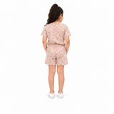 Urban Jipsy Girls Hello Sunshine Cotton Co-Ord Set | Floral Printed T-Shirt & Shorts Set