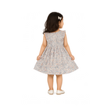 Urban Jipsy Girls Cream Floral Fit & Flare Cotton Dress