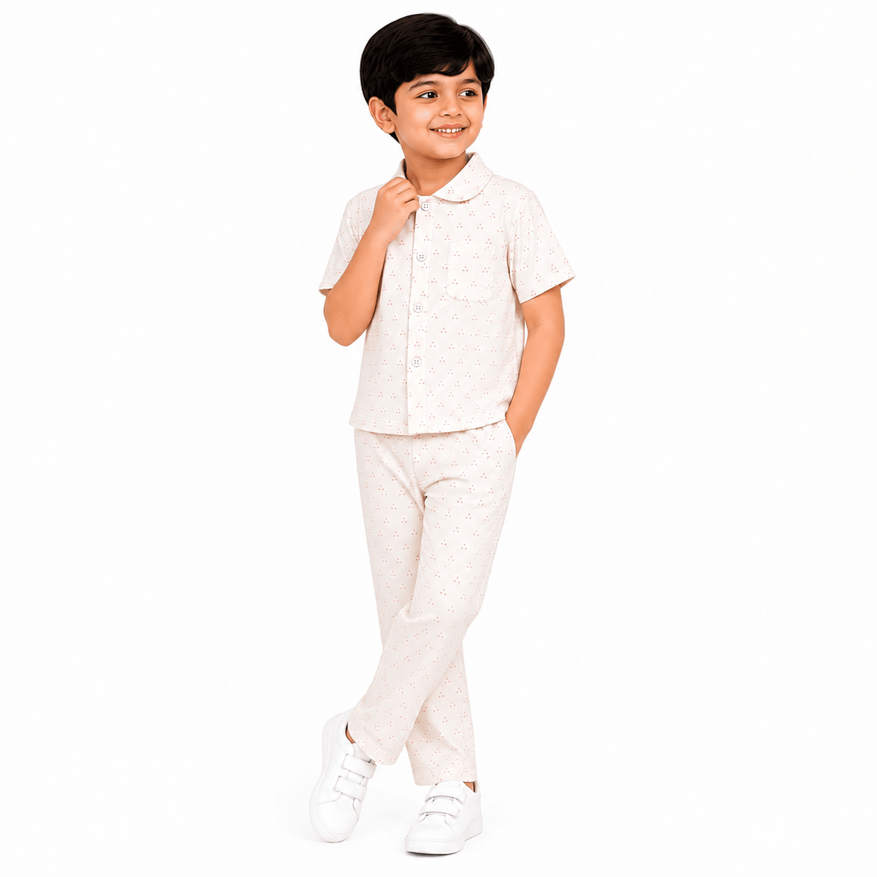 Urban Jipsy Boys Premium Cotton Shirt & Pajama Night Suit Set | Soft Sleepwear Co-Ord Set - MAHERA CREATIONS PRIVATE LIMITED