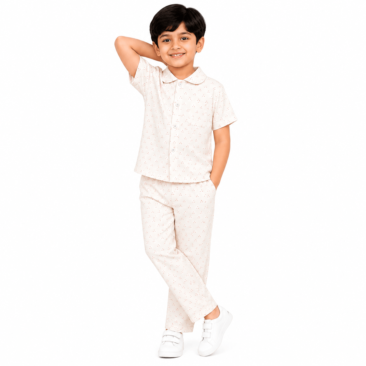 Urban Jipsy Boys Premium Cotton Shirt & Pajama Night Suit Set | Soft Sleepwear Co-Ord Set - MAHERA CREATIONS PRIVATE LIMITED