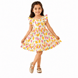 Urban Jipsy Girls Candy Blossom Fit & Flare Dress - MAHERA CREATIONS PRIVATE LIMITED
