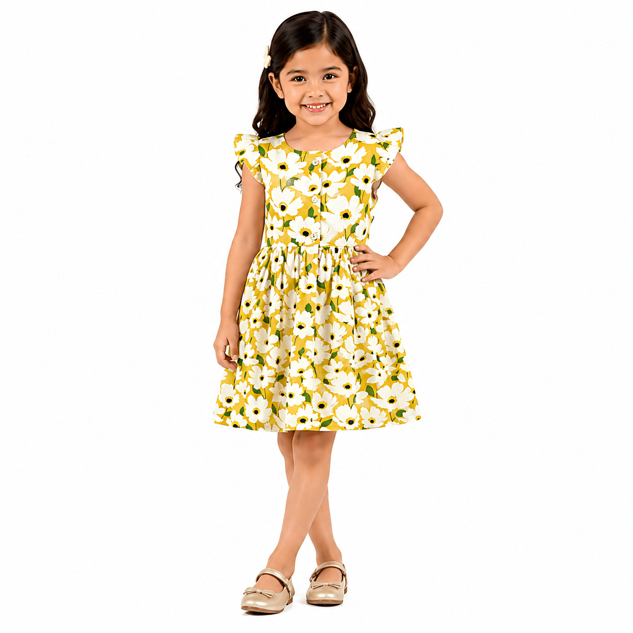 Urban Jipsy Girls Daisy Bloom Fit & Flare Dress - MAHERA CREATIONS PRIVATE LIMITED