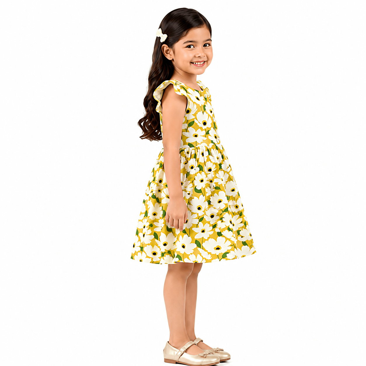 Urban Jipsy Girls Daisy Bloom Fit & Flare Dress - MAHERA CREATIONS PRIVATE LIMITED