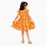 Urban Jipsy Girls Floral Printed Fit & Flare Dress - MAHERA CREATIONS PRIVATE LIMITED