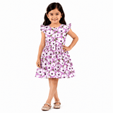 Urban Jipsy Girls Lavender Bloom Fit & Flare Dress - MAHERA CREATIONS PRIVATE LIMITED