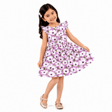 Urban Jipsy Girls Lavender Bloom Fit & Flare Dress - MAHERA CREATIONS PRIVATE LIMITED