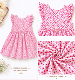 Urban Jipsy Girls Pink Petal Fit & Flare Dress - MAHERA CREATIONS PRIVATE LIMITED