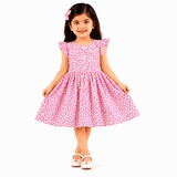 Urban Jipsy Girls Pink Petal Fit & Flare Dress - MAHERA CREATIONS PRIVATE LIMITED