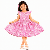 Urban Jipsy Girls Pink Petal Fit & Flare Dress - MAHERA CREATIONS PRIVATE LIMITED