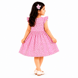 Urban Jipsy Girls Pink Petal Fit & Flare Dress - MAHERA CREATIONS PRIVATE LIMITED