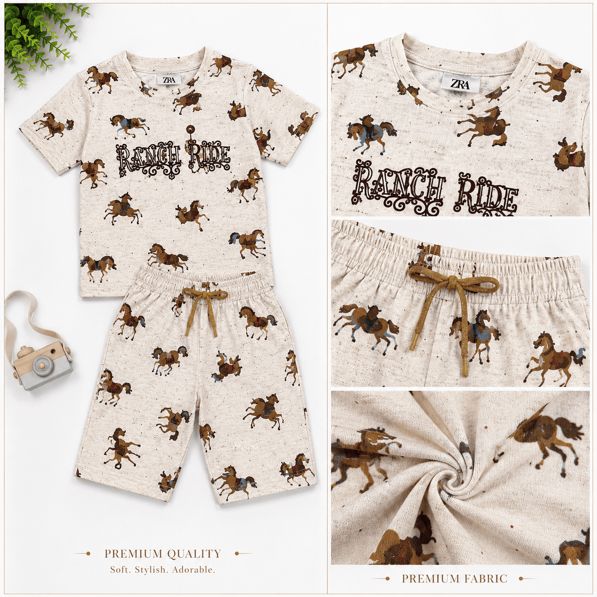 Urban Jipsy Girls Stay Magical Printed Cotton Co-Ord Set | Half Sleeve T-Shirt & Shorts Set - MAHERA CREATIONS PRIVATE LIMITED