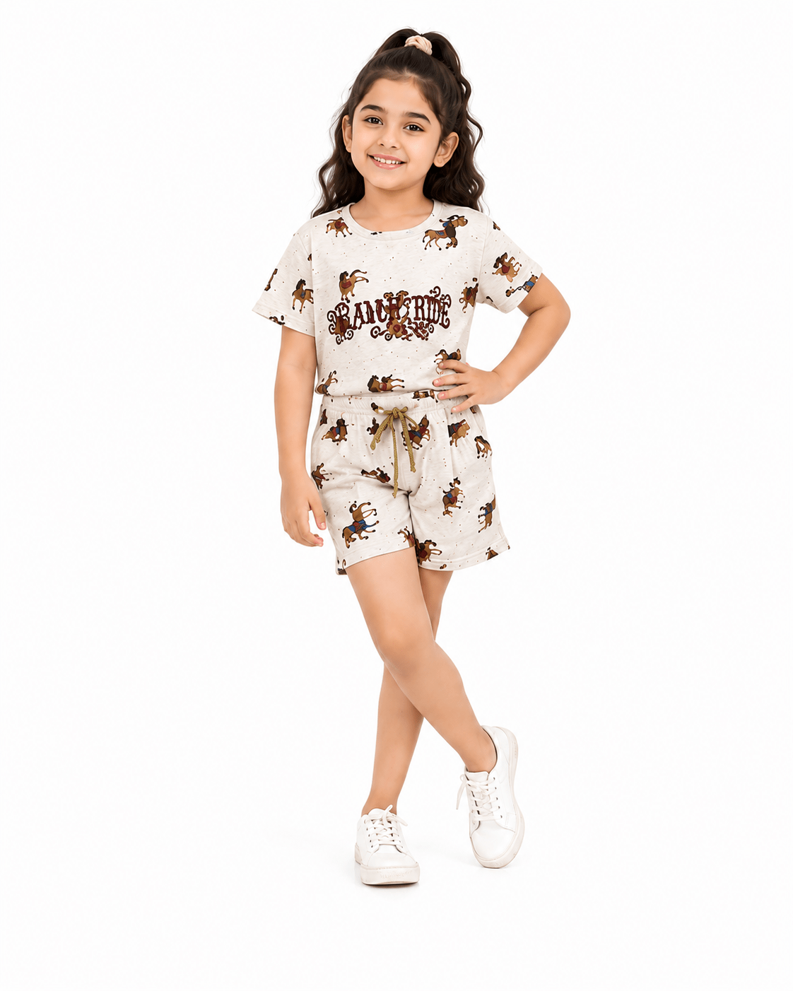 Urban Jipsy Girls Stay Magical Printed Cotton Co-Ord Set | Half Sleeve T-Shirt & Shorts Set - MAHERA CREATIONS PRIVATE LIMITED